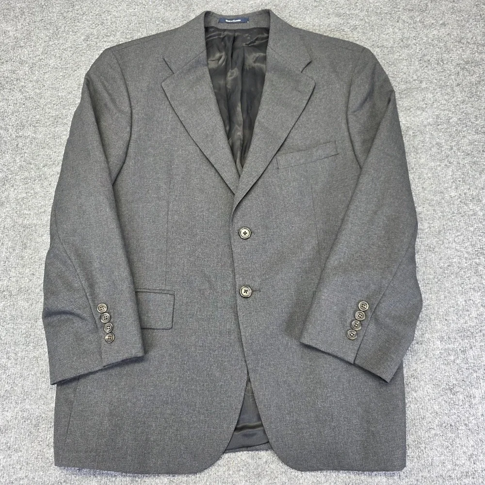 Ralph Lauren Polo University Club Blazer Jacket 100% Wool Gray‎ 42 S